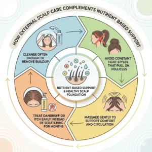 How External Scalp Care Complements Nutrient Based Support