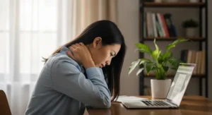 body posture with hair growth