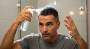 spraying and hair growth