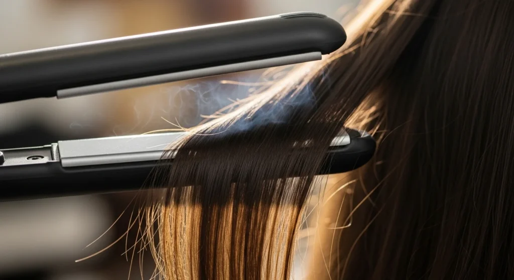 does straightening hair stop growth