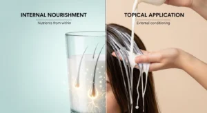 Difference for Hair when consuming Topical vs. Drinking Milk
