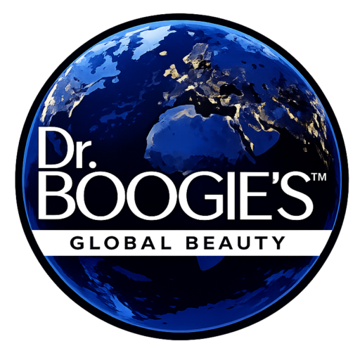 Dr. BOOGIE’S™ Global Beauty logo for premium hair and skin care products
